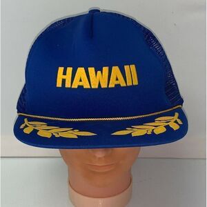 Vintage Hawaii Trucker Mesh Snapback Hat Rope